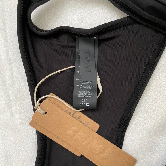 SKIMS - Signature Swim - High Neck Racer Top | Size: 3X | Color: Onyx | NWT/NEW - Picture 9 of 11